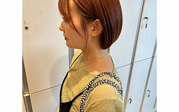 かわいいブラウンボブスタイル