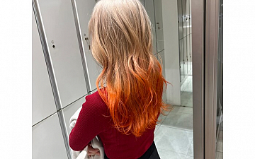 ホワイト&オレンジグラデーション